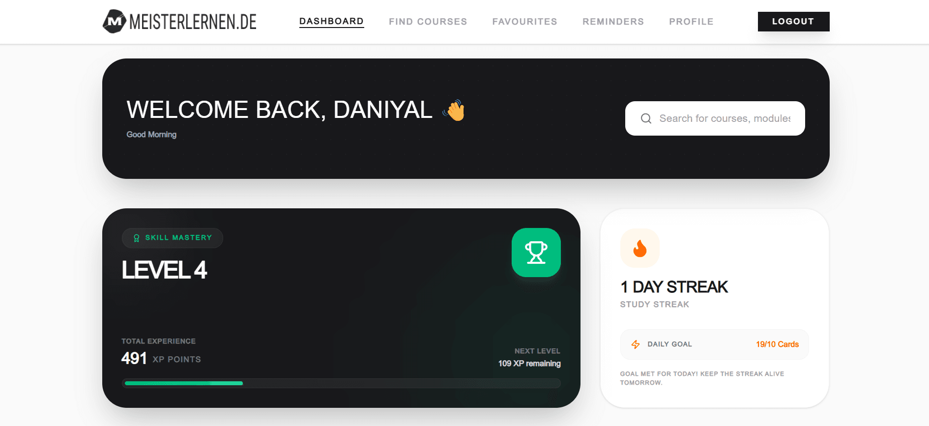 Meisterlernens — Learning Management Platform